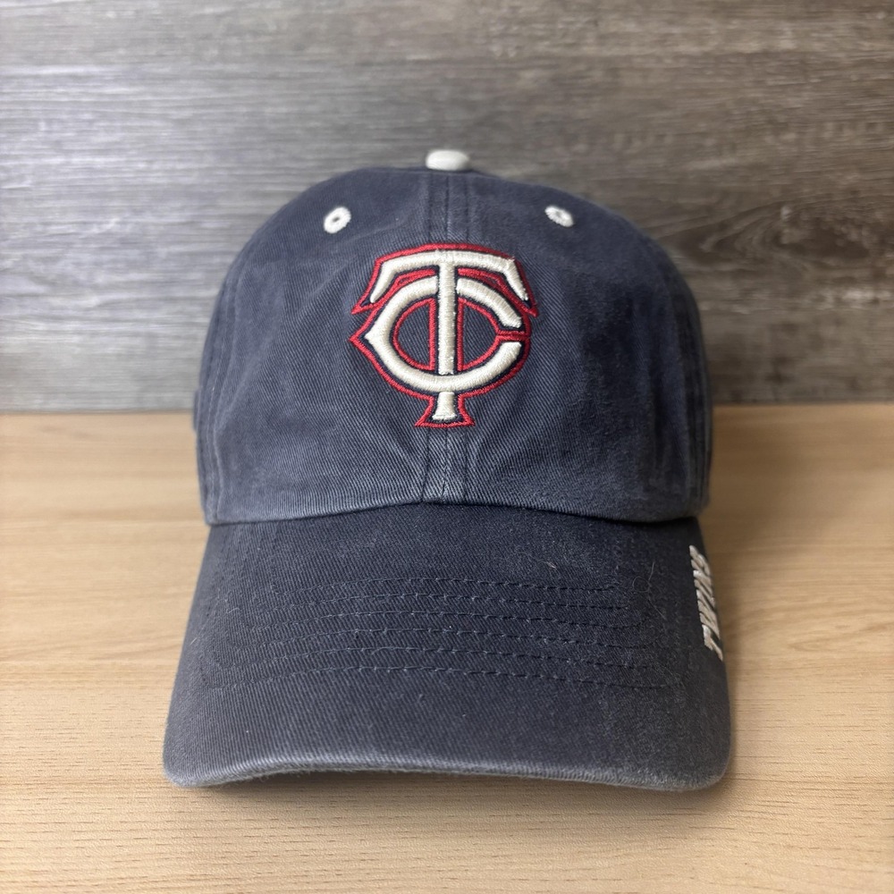 Minnesota Twins Hat Cap Strap Back Mens One Size Navy Blue MLB Baseball Dad Hat